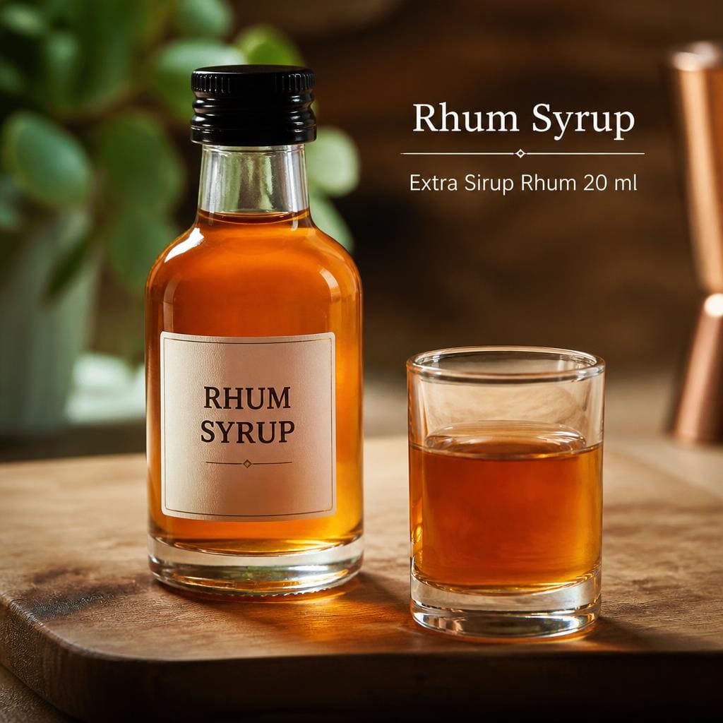 Rhum Syrup Kopi Ruang Hati sebagai extra sirup rhum 20 ml